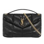 Túi YSL Small Puffer Bag Black Lambskin GHW Đen Khóa Vàng sang trọng