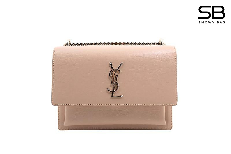 Túi YSL Sunset Medium in Blush Pink Calfskin GHW hồng sang trọng