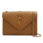 Túi YSL Triquilt Small Envelope Caramel Brown Màu Nâu sang trọng
