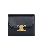 Ví Celine Triomphe Small Flap Black Wallet màu đen sang trọng và tinh tế
