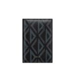 Ví Dior Vertical Bifold Card Holder Black Diamond Canvas sang trọng và tinh tế