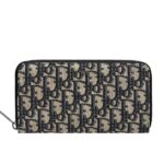 Ví Dior Zipped Long Wallet Black Beige Oblique Đen Kem sang trọng và thời thượng