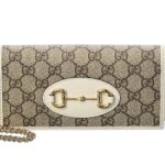 Ví Gucci Horsebit 1955 Wallet with Chain White sang trọng và thanh lịch