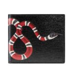 Ví Gucci Kingsnake Bifold Wallet Black Leather Đen Hình Rắn sang trọng