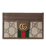 Ví Gucci Ophidia Card Case màu be và nâu đậm, thiết kế tinh tế.