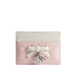 Ví Lady Dior Freesia Card Holder Pink Cream Cannage Lambskin Hồng Kem sang trọng và tinh tế
