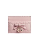 Ví Lady Dior Freesia Card Holder Soupir Pink Cannage Lambskin Hồng sang trọng