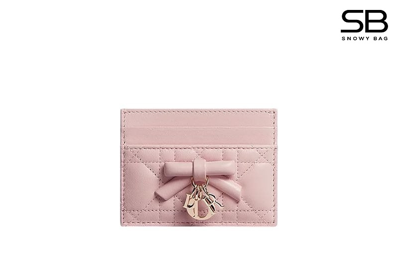 Ví Lady Dior Freesia Card Holder Soupir Pink Cannage Lambskin Hồng sang trọng