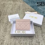 Ví Lady Dior Freesia Card Holder Soupir Pink Cannage Lambskin Hồng