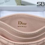 Ví Lady Dior Freesia Card Holder Soupir Pink Cannage Lambskin Hồng
