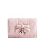 Ví Lady Dior Glycine Wallet Soupir Pink Cannage Lambskin Hồng sang trọng