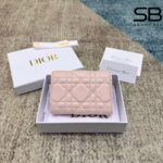 Ví Lady Dior Glycine Wallet Soupir Pink Cannage Lambskin Hồng