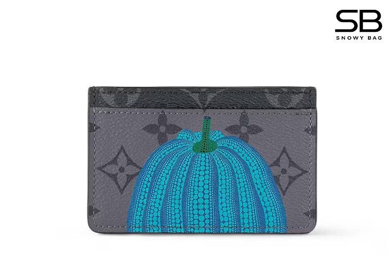 Ví LV Card Holder Yayoi Kusama Pumpkin Print Monogram Bí Ngô sang trọng