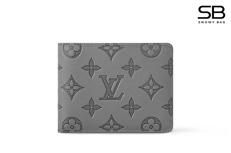 Ví LV Multiple Wallet M81383 Gray Monogram Shadow Xám sang trọng