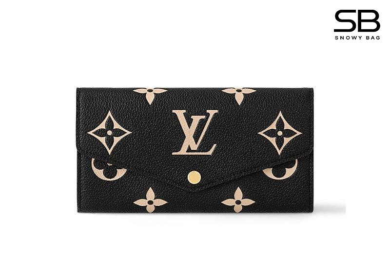 Ví LV Sarah Wallet Black Beige Monogram Empreinte M80496 sang trọng và đẳng cấp