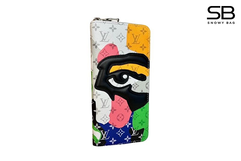 Ví LV Vertical Zippy Wallet Kidsuper Face Monogram sang trọng