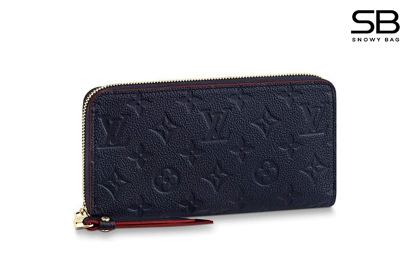 Ví LV Zippy Wallet Monogram Empreinte Leather Marine Rouge M62121 sang trọng