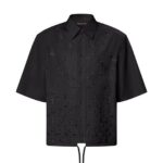 Áo Sơ Mi LV Monogram Flowers Embroidered Short-Sleeved Shirt sang trọng