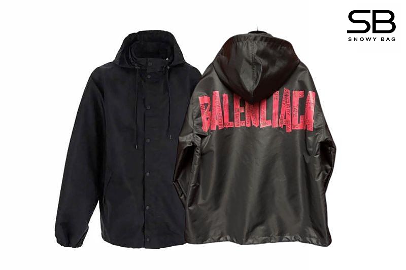 Áo Balenciaga Men’s Black Tape Nylon Bomber Đen sang trọng và thời thượng.