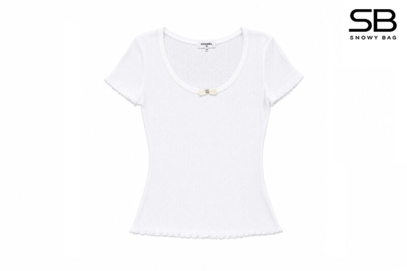 Áo Chanel 24 Coco Knit Top Full White Màu Trắng thời trang nữ