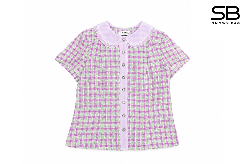 Áo Chanel 25S Pink Plaid Jacket Màu Hồng sang trọng