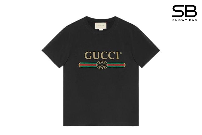 Áo Gucci Oversize Washed T-Shirt With Gucci Logo Black - phong cách thời trang đẳng cấp