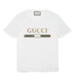 Áo Gucci Oversize Washed T-Shirt With Gucci Logo White, phong cách thời thượng