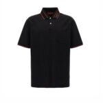 Áo Gucci Polo Logo Collar Printed Màu Đen chính hãng sang trọng