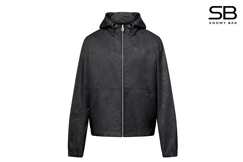 Áo Khoác LV Nylon Windbreaker Màu Đen cho phong cách thời trang sang trọng