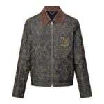 Áo LV Embroidered Denim Workwear Jacket thời trang cao cấp