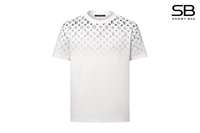 Áo LV Gradient Cotton T-Shirt Blanc Màu Trắng Bạc sang trọng