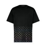 Áo LV Monogram Gradient Embellished Short-Sleeved Crewneck Black sang trọng