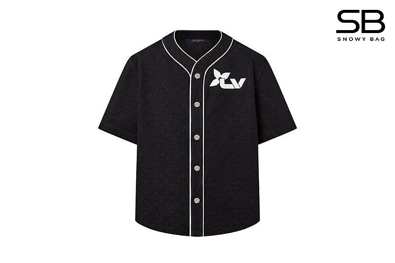 Áo LV Monogram Short-Sleeved Denim Shirt Màu Đen, phong cách thời trang cao cấp