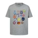 Áo LV Signature Patches T-Shirt Gray Melange Màu Xám phong cách thời trang