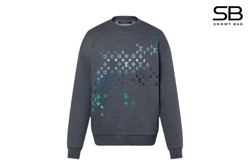Áo LV Sweater Grey Multicolor Monogram Màu Xám sang trọng và thời thượng