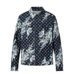 Áo LV × Virgil Abloh Tapestry Monogram Denim Jacket Blue thời thượng