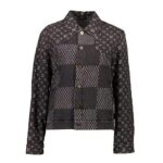 Áo LV x Nigo Monogram Denim Jacket Black Grey Màu Đen Xám thời trang