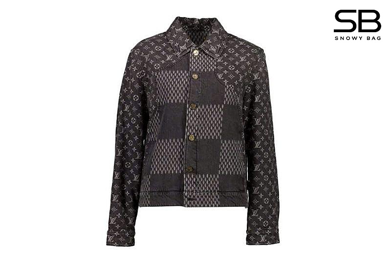 Áo LV x Nigo Monogram Denim Jacket Black Grey Màu Đen Xám thời trang
