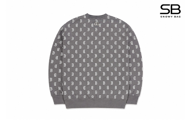 Áo MLB Sweater Boston Xám thời trang cao cấp