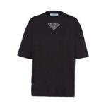Áo Prada Logo Patch Crewneck Short Sleeve T-Shirt Black sang trọng và thời thượng
