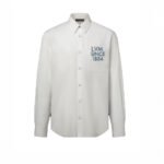 Áo Sơ Mi LV Long-Sleeved Signature Shirt White LVM Since 1854 sang trọng