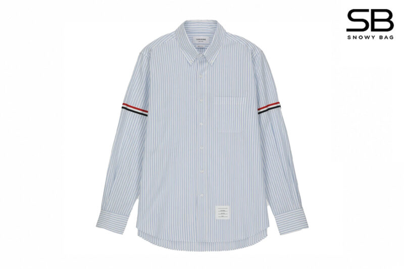 Áo Sơ Mi Thom Browne Xanh 3 Sọc thời trang nam