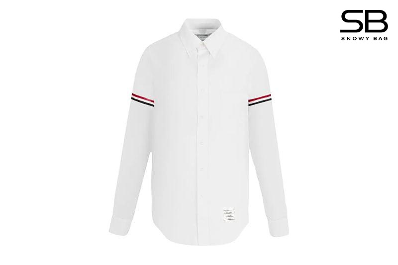 Áo Sơ Mi Trắng Thom Browne 3 Sọc Đỏ Xanh sang trọng và thanh lịch