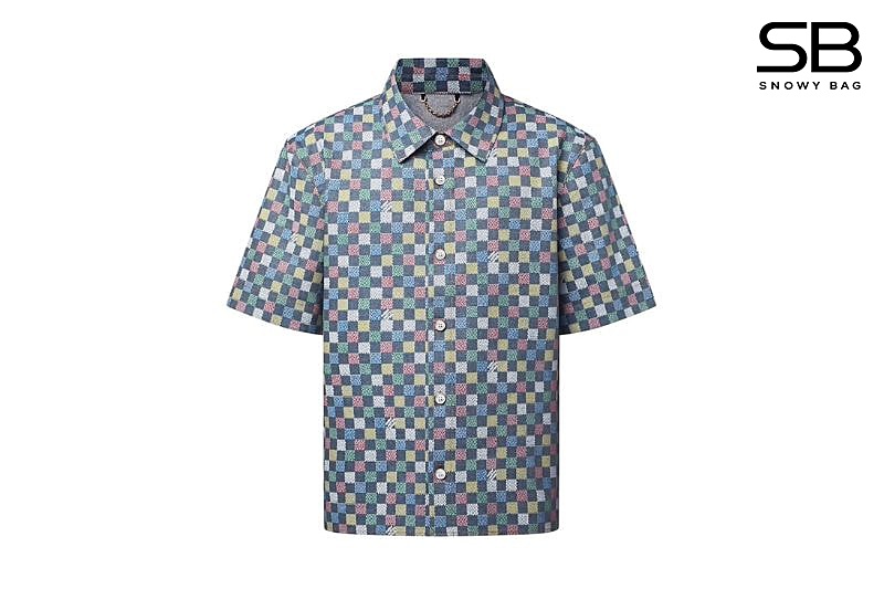 Áo Sơmi LV Damier Chambray Short-Sleeved Shirt sang trọng cho phái mạnh