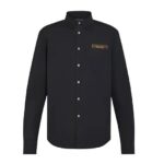 Áo Sơmi LV Regular DNA Poplin Long Sleeve Shirt Đen sang trọng