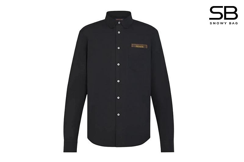 Áo Sơmi LV Regular DNA Poplin Long Sleeve Shirt Đen sang trọng
