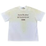 Áo Thun Acne Studios Vintage White Rhinestone Stockholm 1996 Yellow Vàng sang trọng