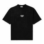 Áo Thun Balenciaga Embroidered Logo Cotton T-Shirt Black Đen thời trang cao cấp