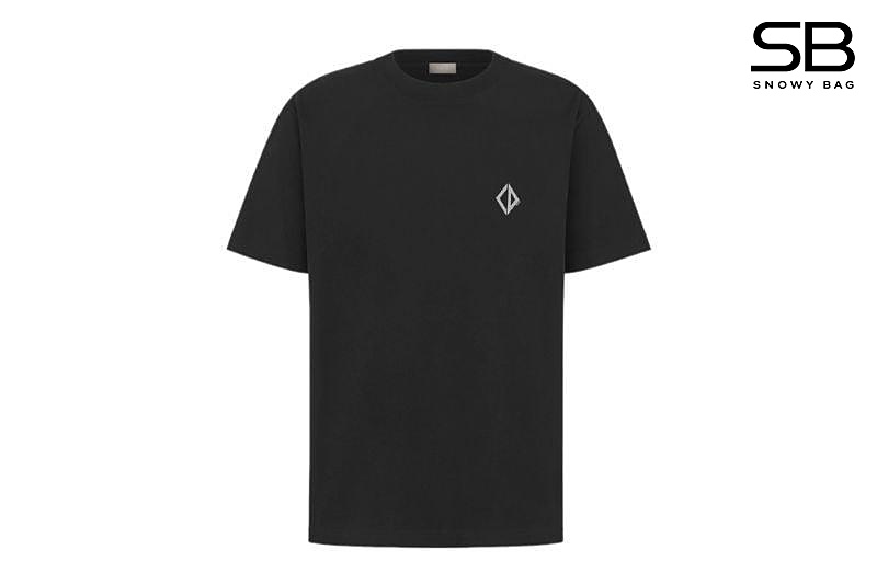 Áo Thun CD Diamond T-Shirt Relaxed Fit màu đen sang trọng