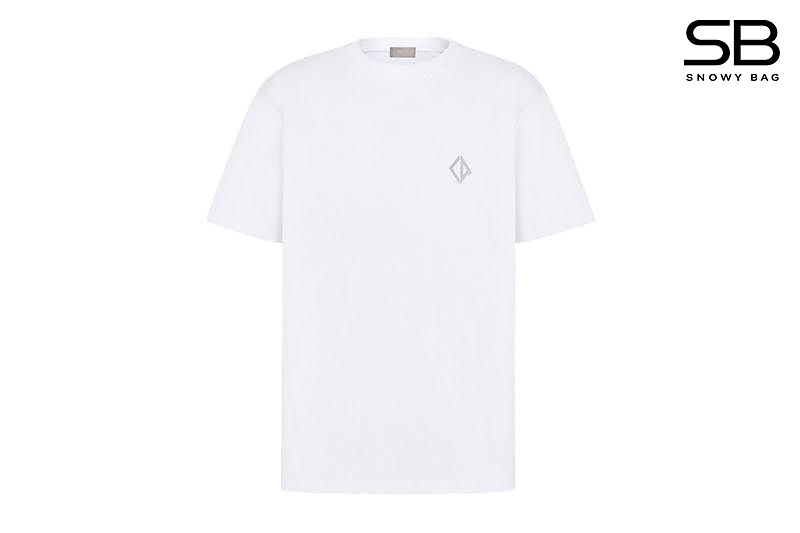 Áo Thun CD Diamond T-Shirt Relaxed Fit Cotton Jersey Trắng